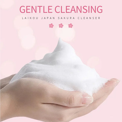 Sakura Cleanser Rich Foam Deep Clean Remove Grease Improve Oily Face Wash Cream Gentle Moisturizing Remove Blackhead Cleanser